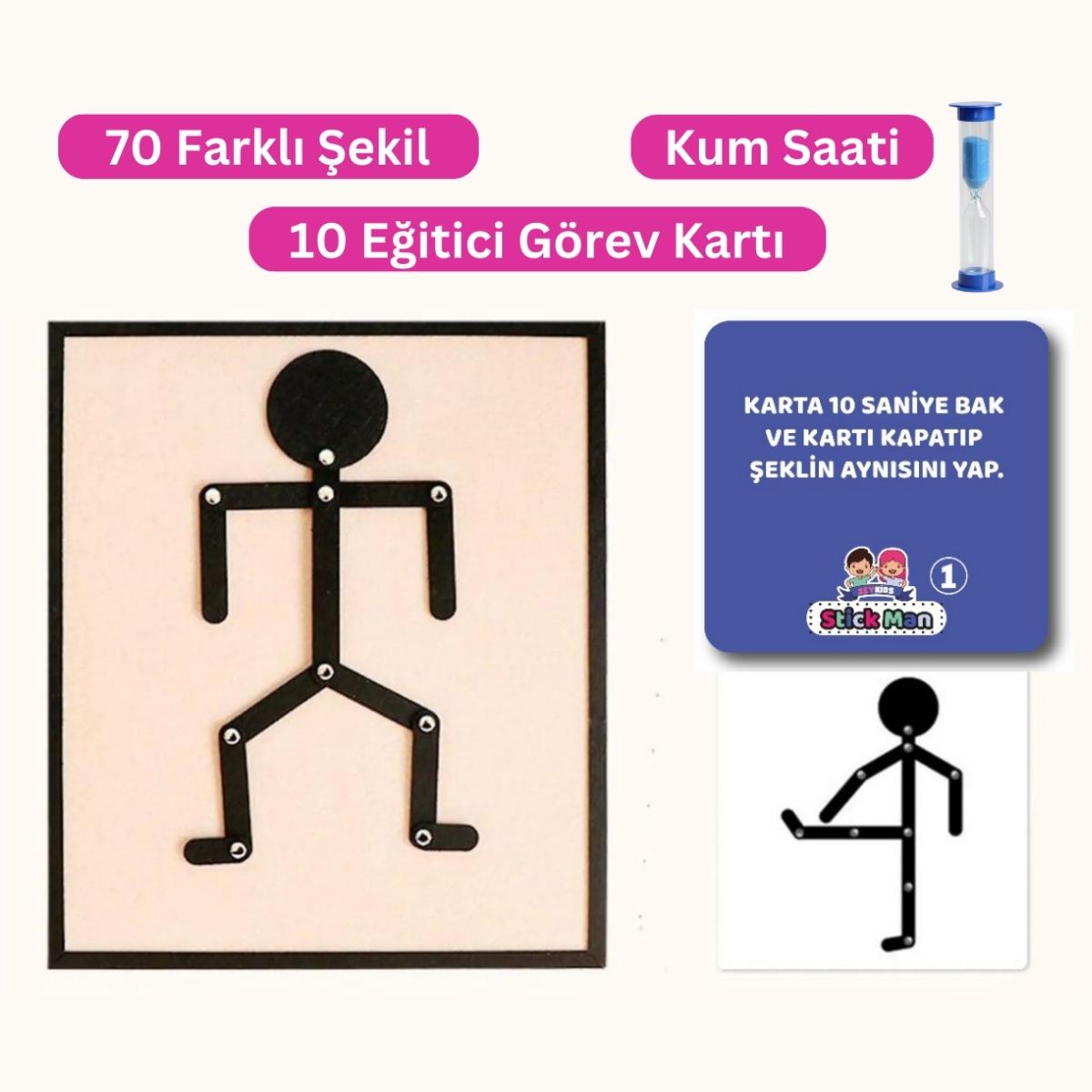 Kırılmayan ZeyStick Man®  Eğitici Beceri Oyunu